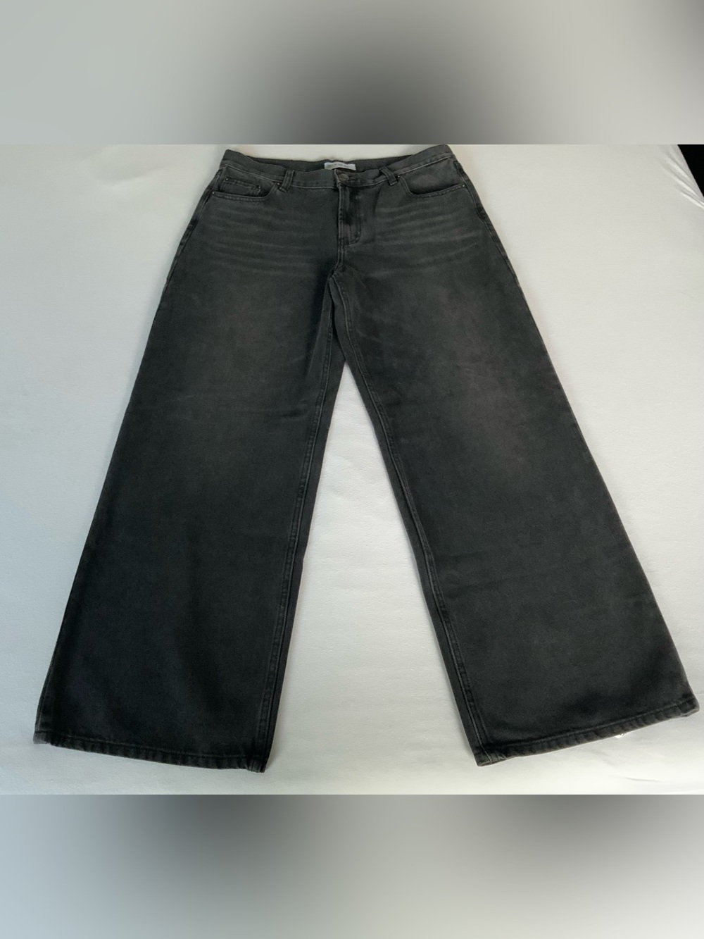 Lucy in the Sky Black Wide Leg Baggy Jeans Mid Rise Size 8 NWT